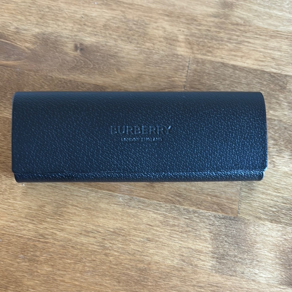 Burberry Black Leather Eyeglass Case